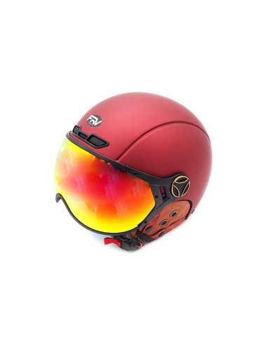 Casque JET FRV bordeaux mat 